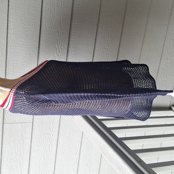 Free People sheer knit preppy vneck sweater Electric City tunic We the Free - Picture 4 of 10